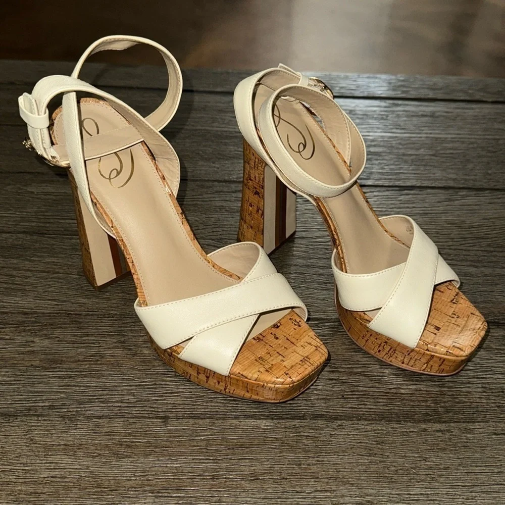 Sam Edelman Kayna Platform Sandal Modern Ivory